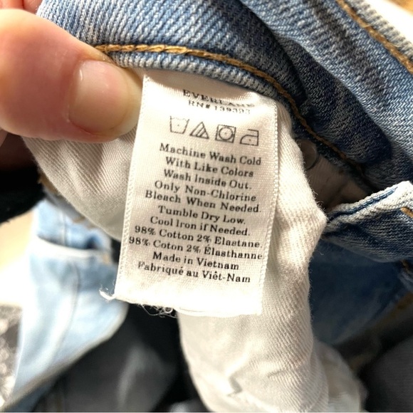 EVERLANE Light Blue Wash Straight Skinny Fitted Mid Rise Jeans - Picture 6 of 9